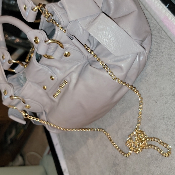 Miu Miu ( PRADA) SMALL BOW BAG AND WALLET AUTHENTIC ,2 FOR  1 SET!! - Picture 9 of 15